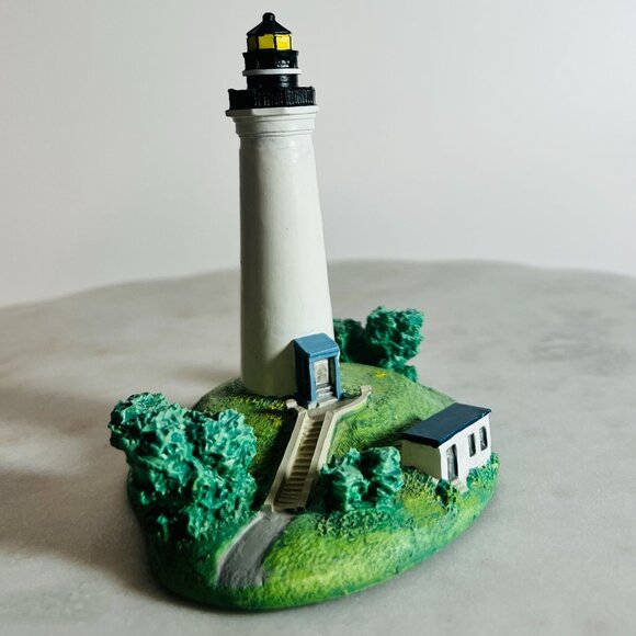 Vtg Point Isabel Light TX 9047 Lighthouse Figurine By Spoontiques Collectible 4" - Picture 3 of 6